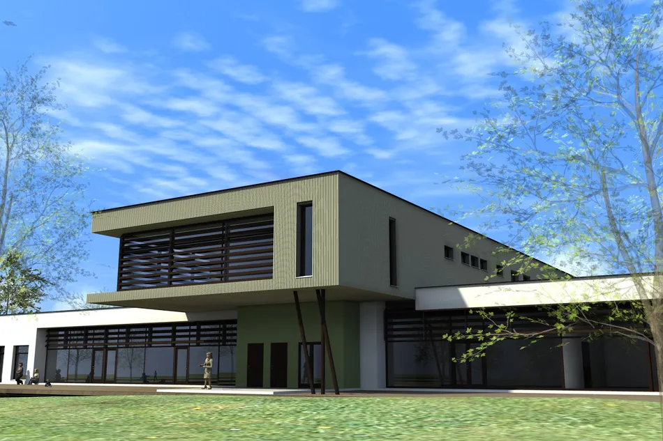 Youth recreation center and school cafeteria, image 1 of 5
